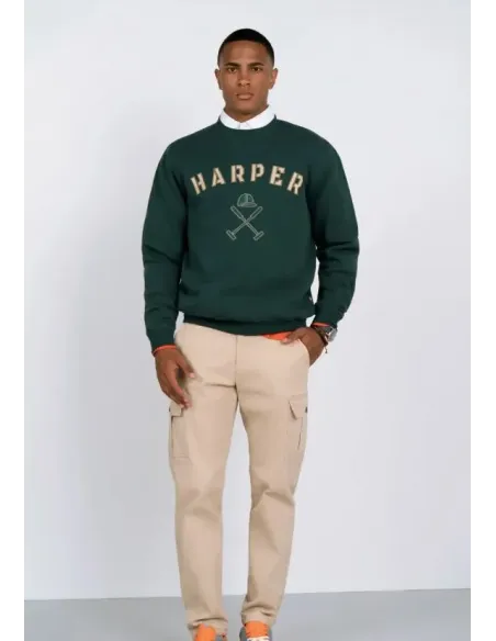 SUDADERA RETRO VERDE HARPER&NEYER