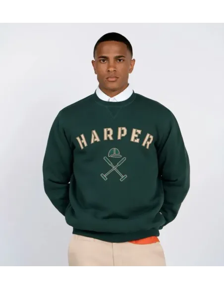 SUDADERA RETRO VERDE HARPER&NEYER
