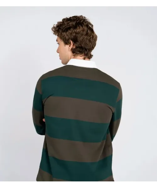 POLO MANGA LARGA RUGBY RAYAS VERDE HARPER&NEYER 2