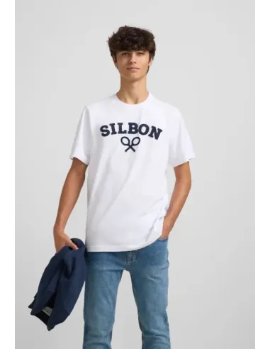CAMISETA LOGO BLANCA SILBON HOMBRE
