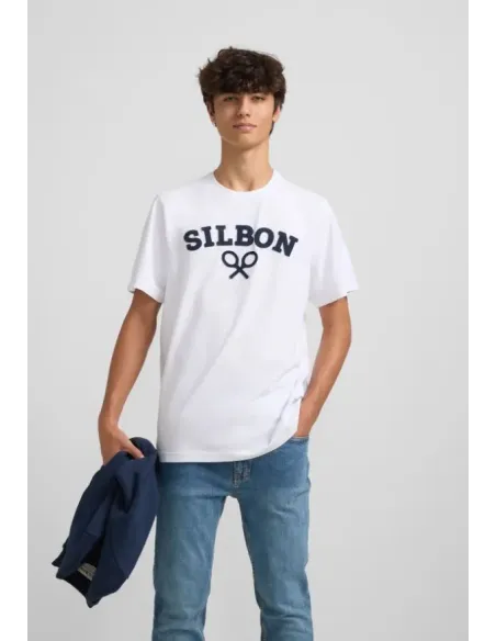 CAMISETA LOGO BLANCA SILBON HOMBRE