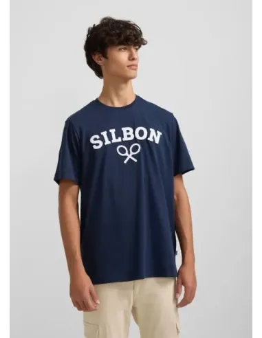 CAMISETA LOGO AZUL MARINO SILBON HOMBRE