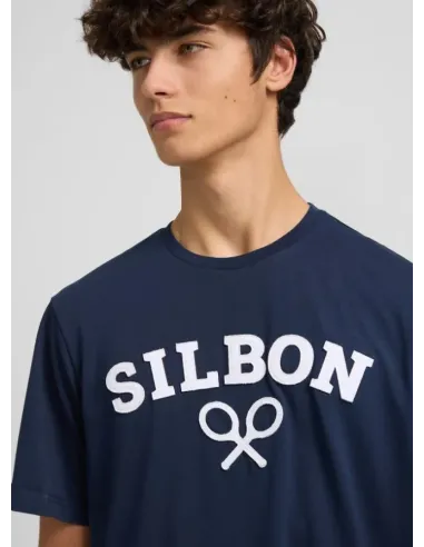 CAMISETA LOGO AZUL MARINO SILBON HOMBRE