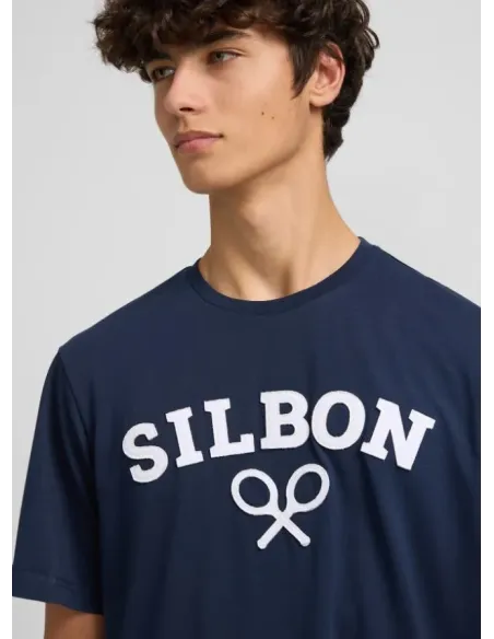 CAMISETA LOGO AZUL MARINO SILBON HOMBRE