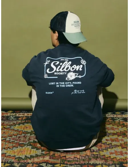 SUDADERA AZUL SOCIETY SILBON HOMBRE