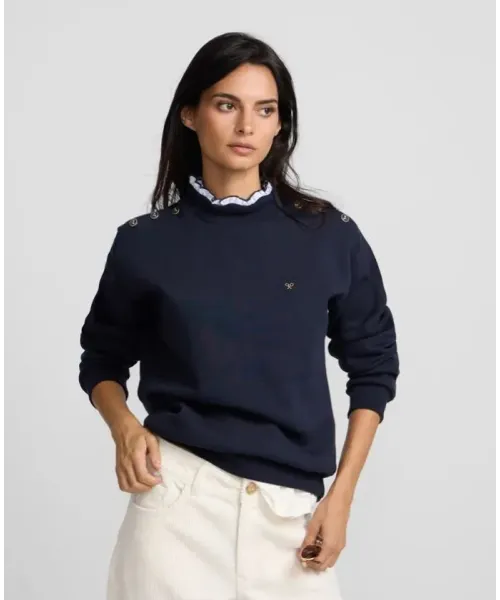 SUDADERA CUELLO VOLANTE MARINO SILBON MUJER