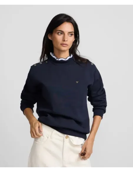 SUDADERA CUELLO VOLANTE MARINO SILBON MUJER