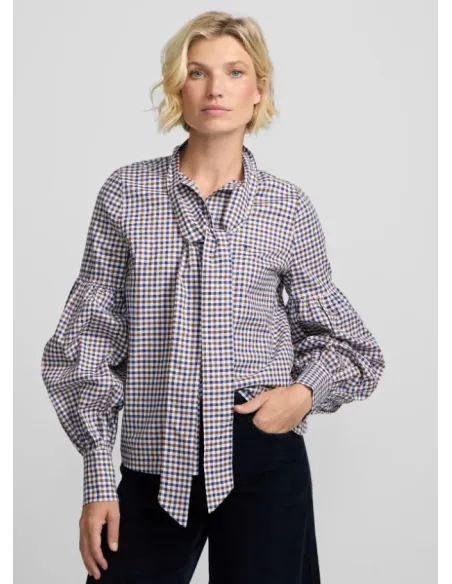 BLUSA CUADROS CON LAZADA SILBON MUJER