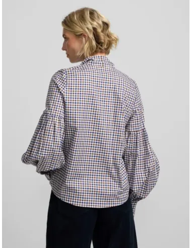 BLUSA CUADROS CON LAZADA SILBON MUJER