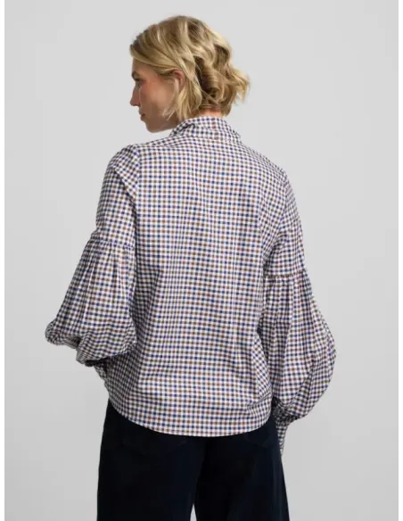 BLUSA CUADROS CON LAZADA SILBON MUJER