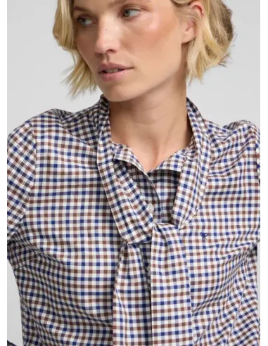 BLUSA CUADROS CON LAZADA SILBON MUJER