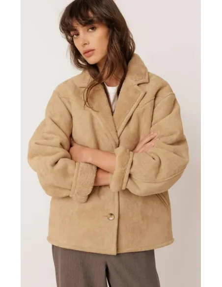 ABRIGO PELLIZA CAMEL INDI&COLD