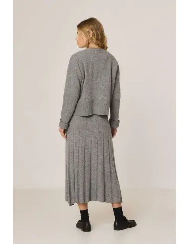 FALDA PUNTO PLISADA GRIS INDI&COLD