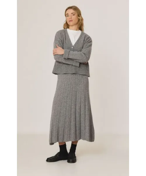 FALDA PUNTO PLISADA GRIS INDI&COLD