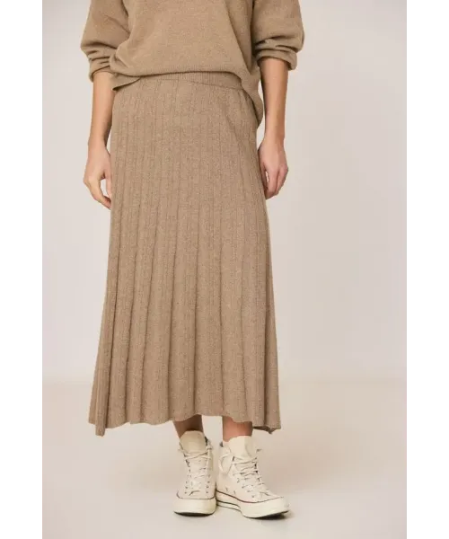 FALDA PLISADA PUNTO MARRON INDI&COLD 2