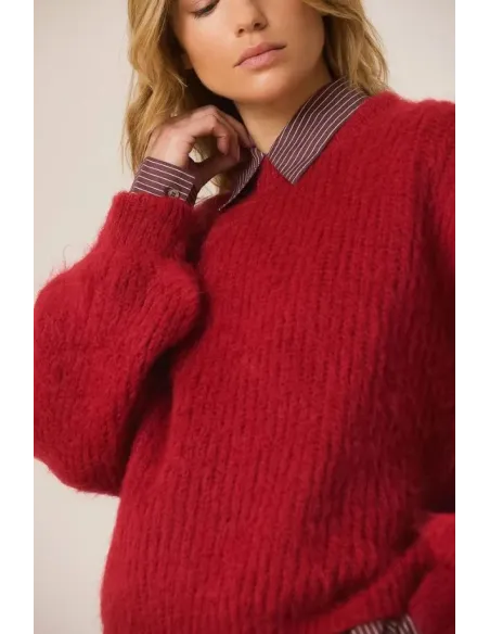 JERSEY ROJO MOHAIR INDI&COLD