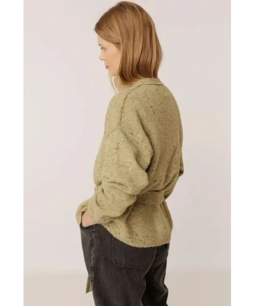 CHAQUETA DE PUNTO CON CINTURON INDI&COLD 2