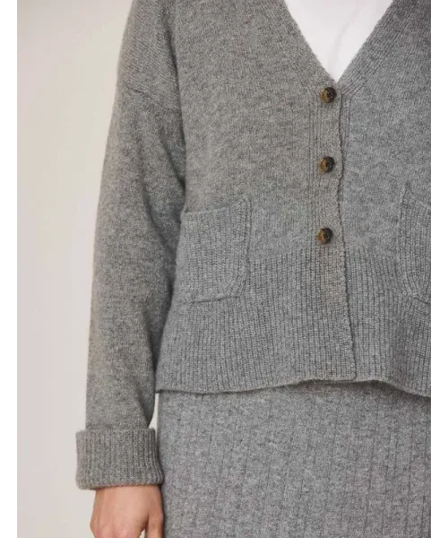 CHAQUETA CORTA GRIS CASHMERE INDI&COLD 2