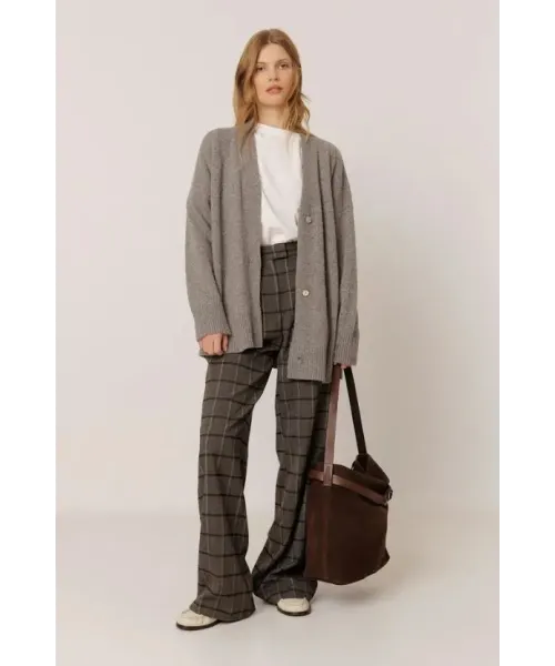 CHAQUETA LARGA GRIS INDI&COLD
