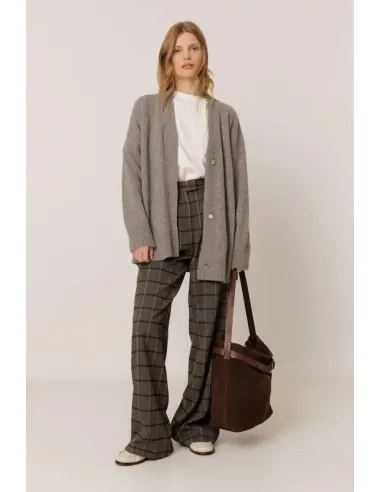 CHAQUETA LARGA GRIS INDI&COLD