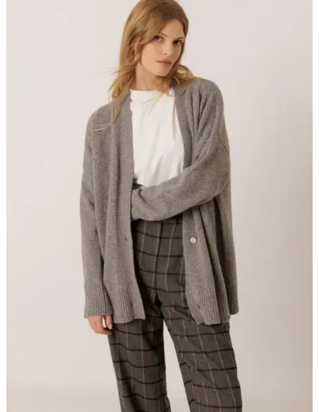 CHAQUETA LARGA GRIS INDI&COLD