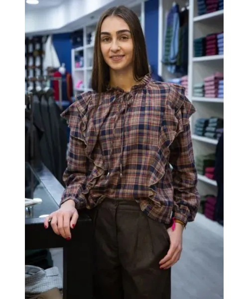 BLUSA CUADROS SOLERA MUJER