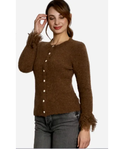 CHAQUETA PUNTO MARRON IAN&LAMBERT