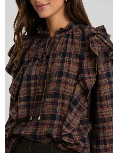 BLUSA CUADROS SOLERA MUJER