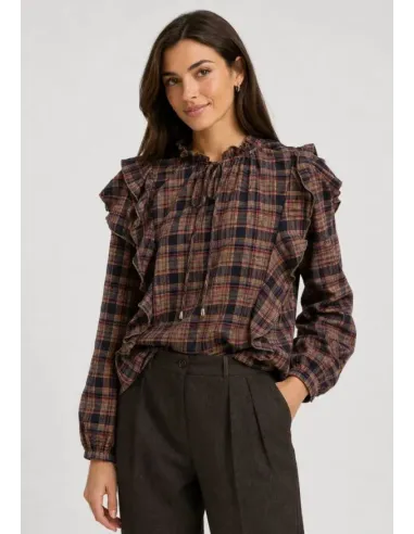 BLUSA CUADROS SOLERA MUJER