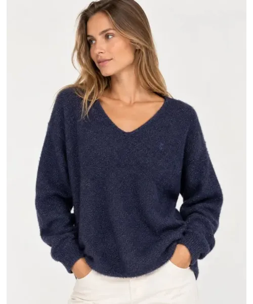 JERSEY LUREX AZUL SOLERA MUJER