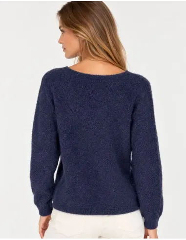 JERSEY LUREX AZUL SOLERA MUJER
