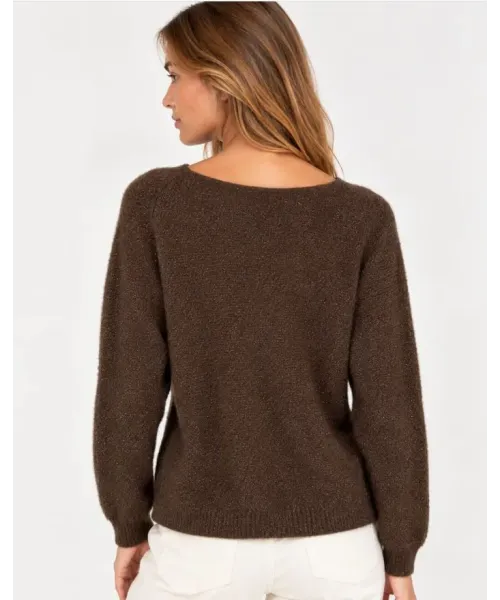 JERSEY MARRON LUREX SOLERA MUJER 2
