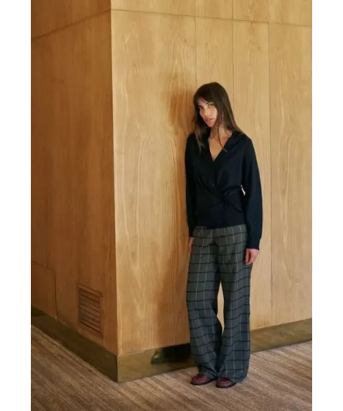 PANTALON CUADROS GRIS INDI&COLD