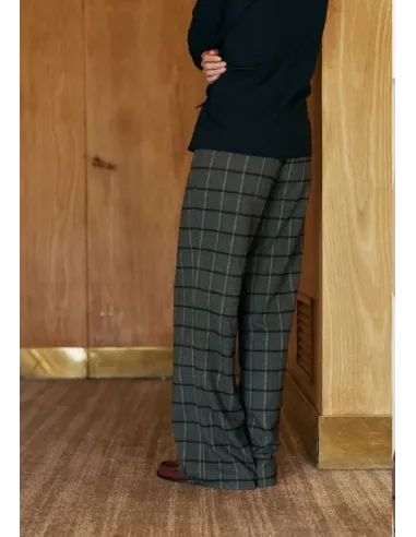 PANTALON CUADROS GRIS INDI&COLD