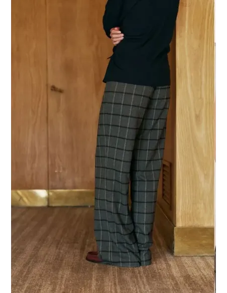 PANTALON CUADROS GRIS INDI&COLD