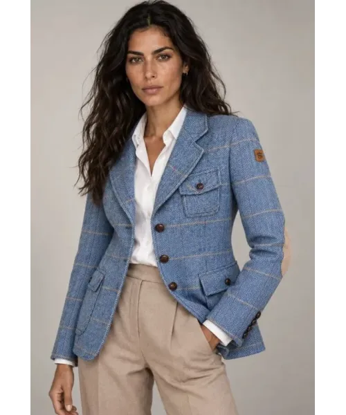 AMERICANA CUADROS CELESTE MONTEPICAZA MUJER 2