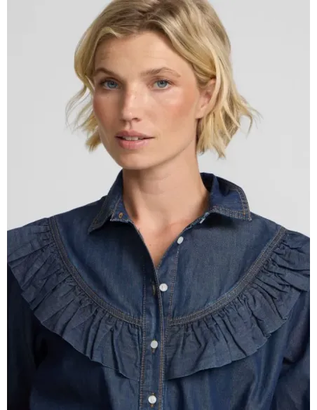 CAMISA VAQUERA VOLANTES SILBON MUJER