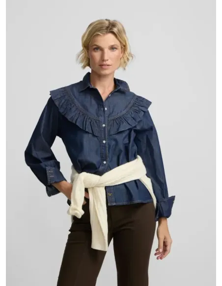 CAMISA VAQUERA VOLANTES SILBON MUJER