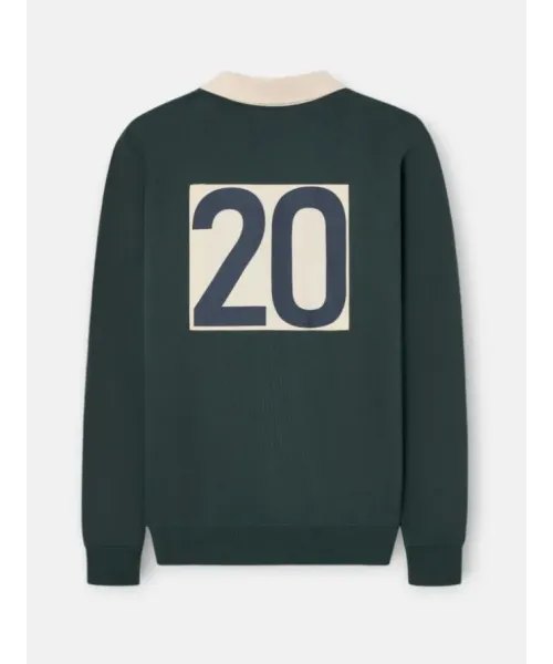 SUDADERA POLO VERDE SILBON HOMBRE