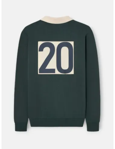 SUDADERA POLO VERDE SILBON HOMBRE