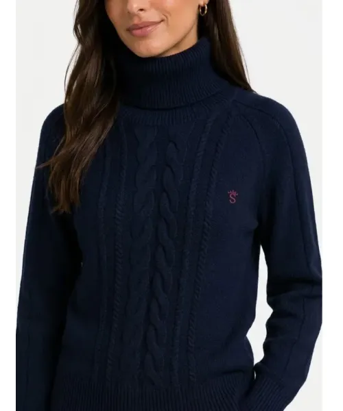 JERSEY OCHOS CUELLO ALTO AZUL MARINO SOLERA MUJER 2