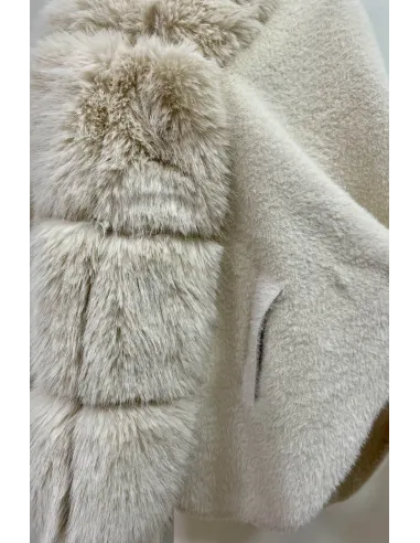 CAPA DE PUNTO Y PELO NATA SATINETTE