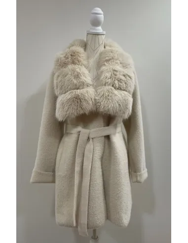 CHAQUETA DE PELO NATA SATINETTE