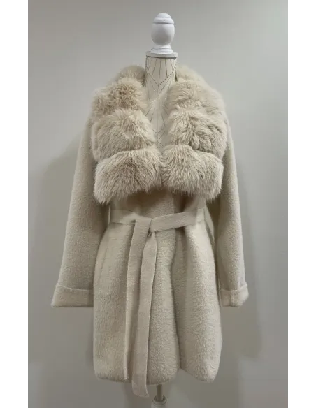 CHAQUETA DE PELO NATA SATINETTE