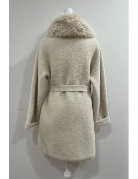 CHAQUETA DE PELO NATA SATINETTE