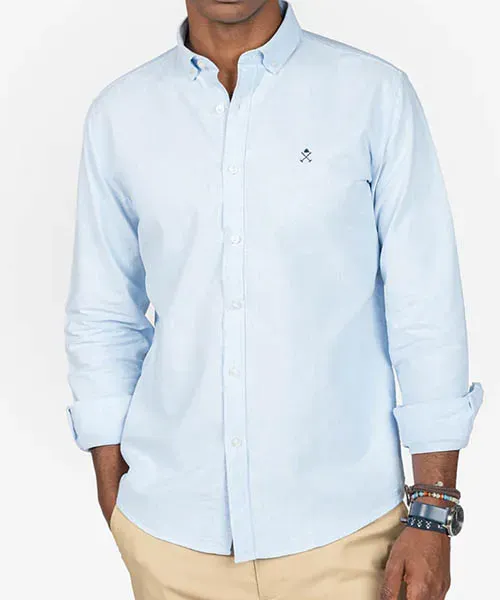 CAMISA ICON OXFORD AZUL HARPER&NEYER HOMBRE