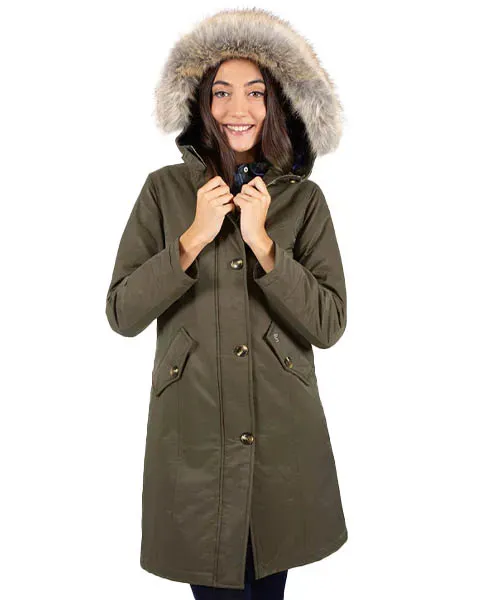 PARKA GABARDINA VERDE SOLERA MUJER