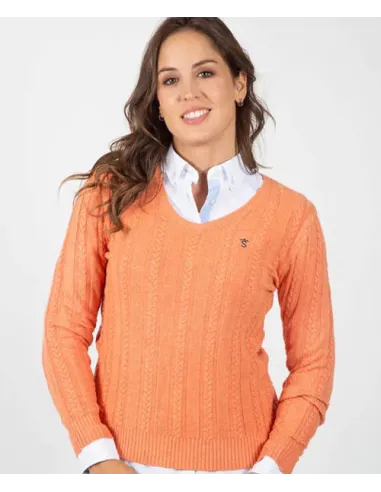 JERSEY CUELLO PICO CORAL SOLERA MUJER